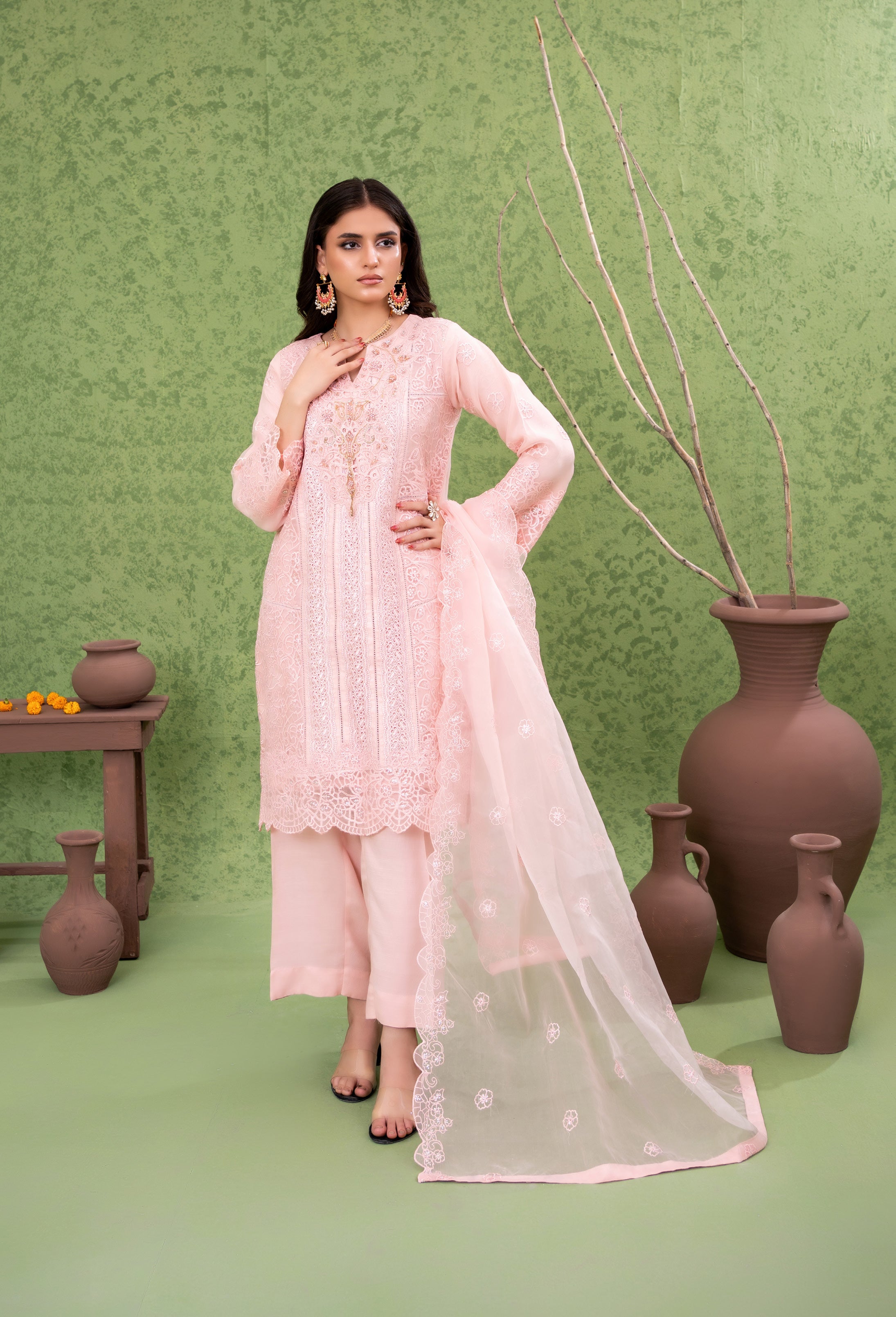 NAQSH Formal Festive ORGANZA EMBROIDERED COLLECTION