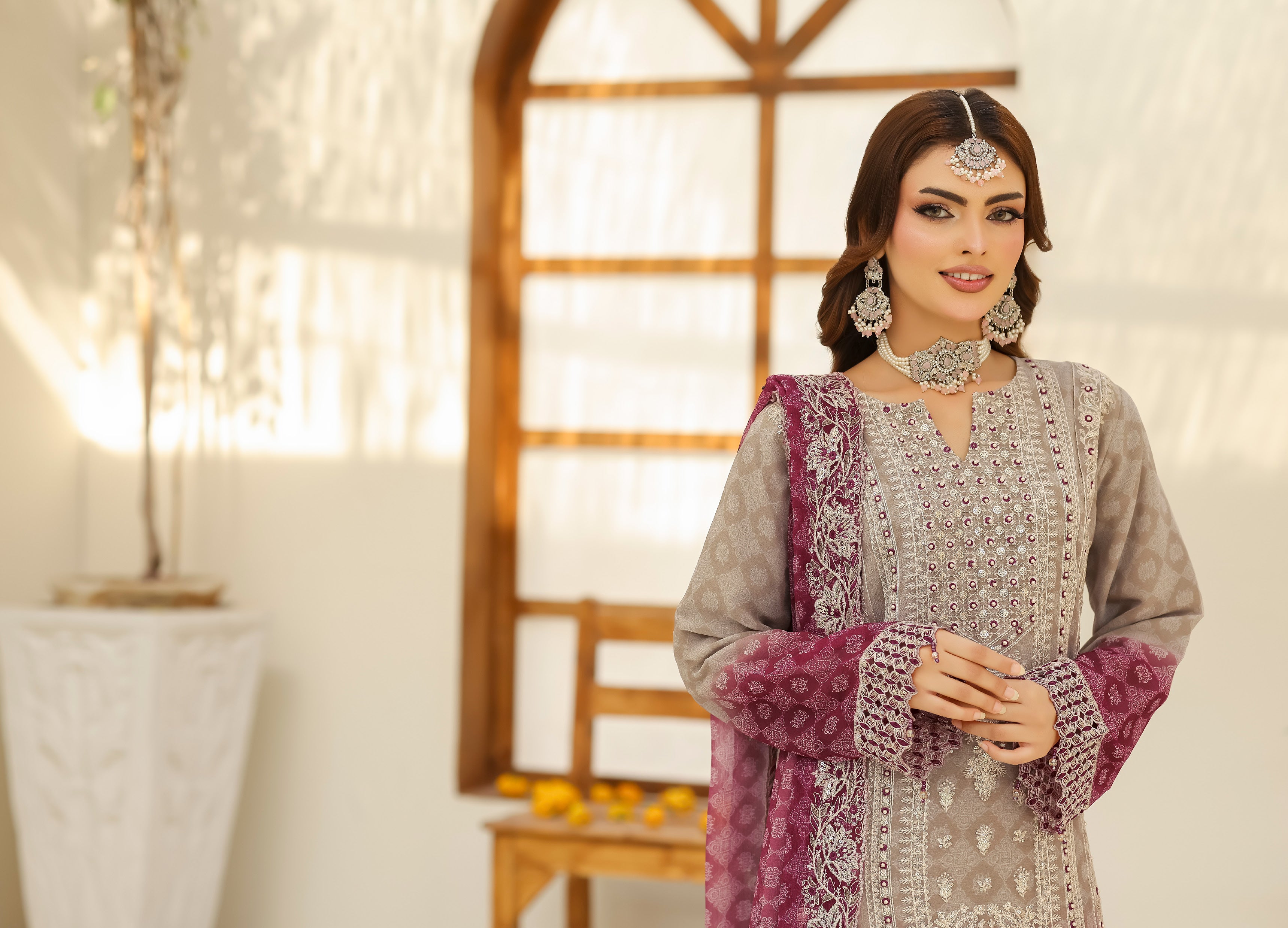 BIN HAMEED Luxurious-Embroidered Chiffon COLLECTION