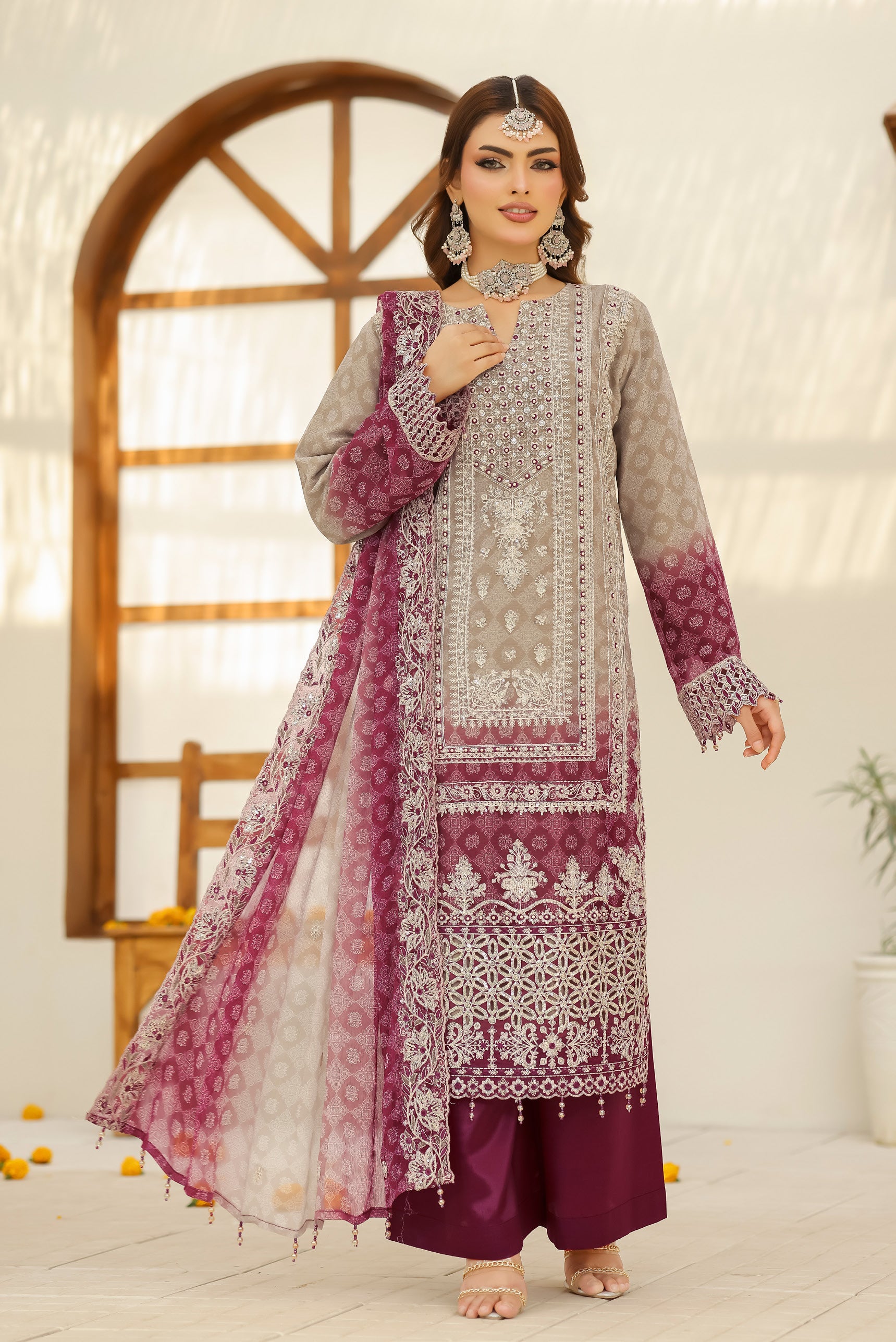 BIN HAMEED Luxurious-Embroidered Chiffon COLLECTION