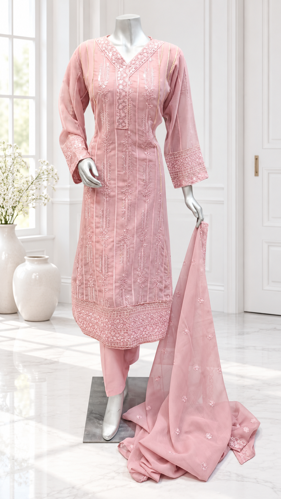 Rang Nagar Embroidered Chiffon Collection By NUR